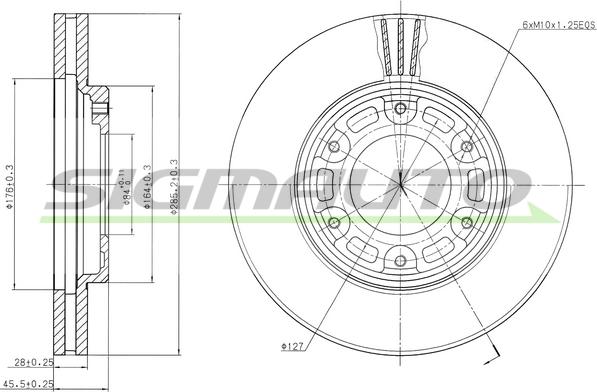 SIGMAUTO DBA991V - Əyləc Diski furqanavto.az