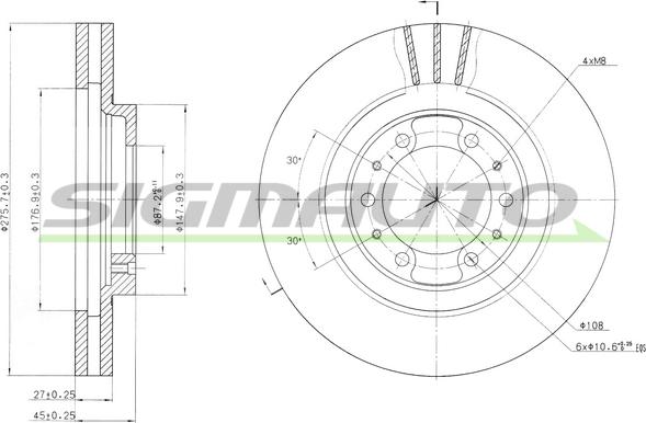 SIGMAUTO DBA974V - Əyləc Diski furqanavto.az