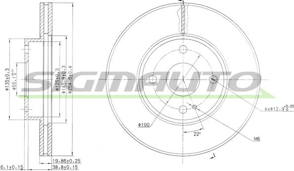 SIGMAUTO DBA975V - Əyləc Diski furqanavto.az