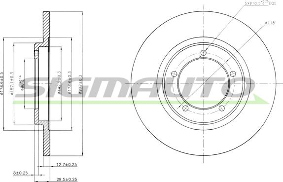 SIGMAUTO DBA419S - Əyləc Diski furqanavto.az