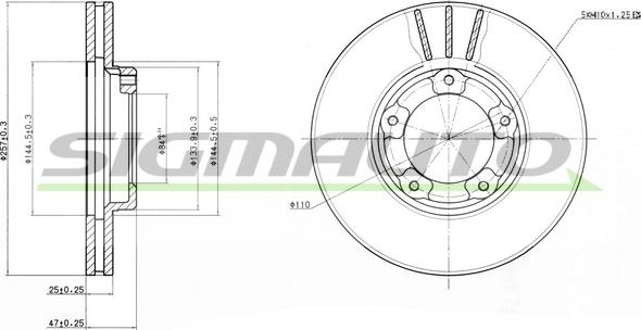 SIGMAUTO DBA416V - Əyləc Diski furqanavto.az