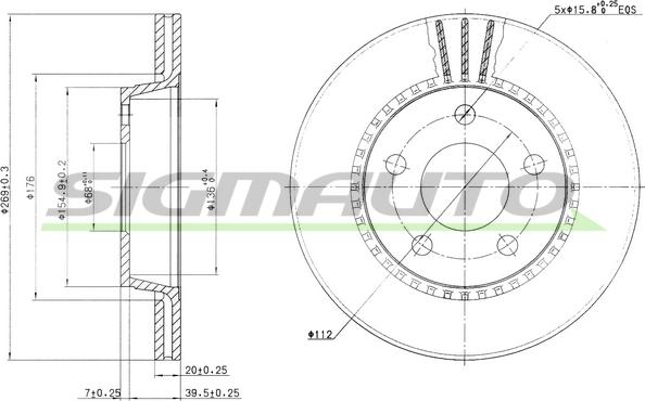 SIGMAUTO DBA519V - Əyləc Diski furqanavto.az