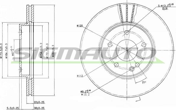 SIGMAUTO DBA588V - Əyləc Diski furqanavto.az