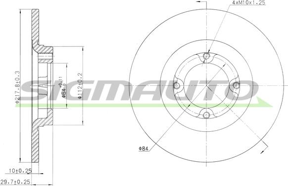 SIGMAUTO DBA533S - Əyləc Diski furqanavto.az