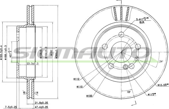 SIGMAUTO DBA630V - Əyləc Diski furqanavto.az