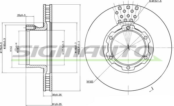 SIGMAUTO DBA632V - Əyləc Diski furqanavto.az