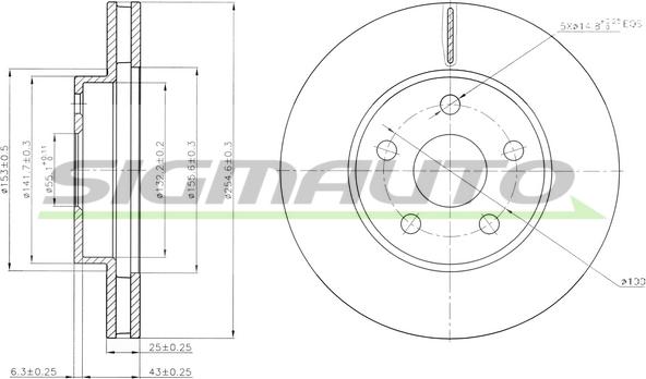 SIGMAUTO DBA620V - Əyləc Diski furqanavto.az