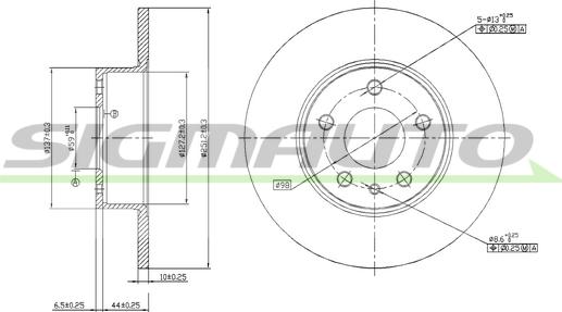 SIGMAUTO DBA067S - Əyləc Diski furqanavto.az