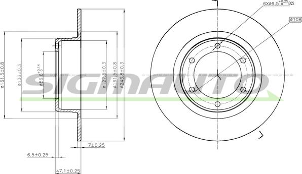 SIGMAUTO DBA011S - Əyləc Diski www.furqanavto.az