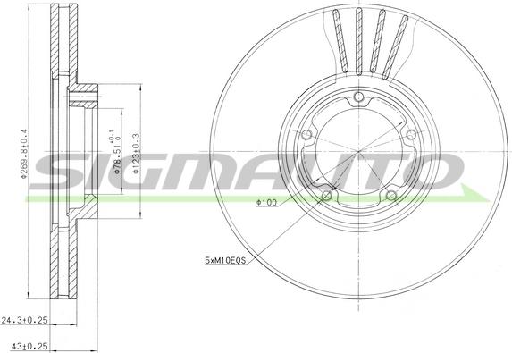 SIGMAUTO DBA849V - Əyləc Diski furqanavto.az