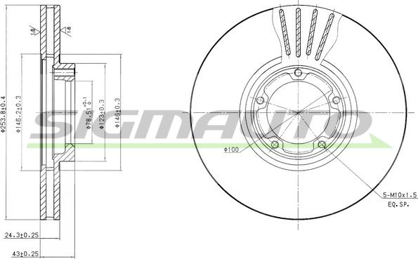 SIGMAUTO DBA848V - Əyləc Diski furqanavto.az