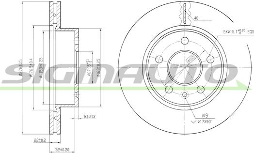 SIGMAUTO DBA860V - Əyləc Diski furqanavto.az