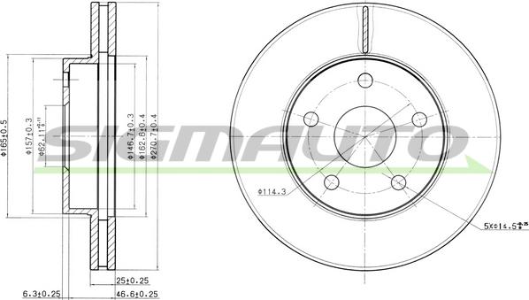 SIGMAUTO DBA806V - Əyləc Diski furqanavto.az