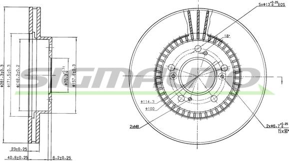 SIGMAUTO DBA829V - Əyləc Diski furqanavto.az