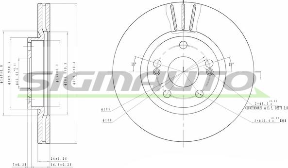 SIGMAUTO DBA369V - Əyləc Diski furqanavto.az