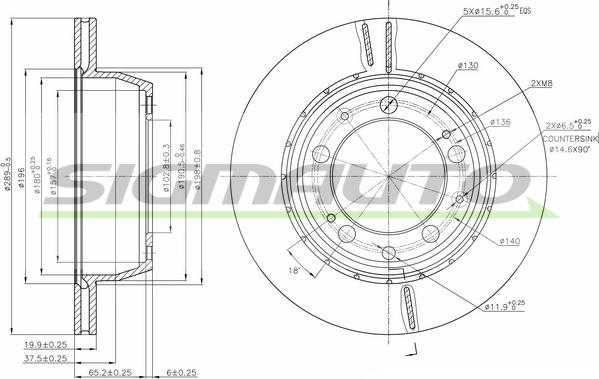 SIGMAUTO DBA314V - Əyləc Diski furqanavto.az