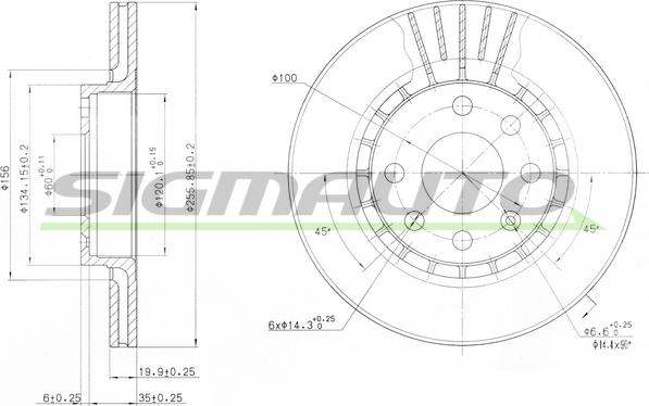 SIGMAUTO DBA328V - Əyləc Diski furqanavto.az