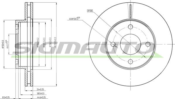 SIGMAUTO DBA371V - Əyləc Diski furqanavto.az