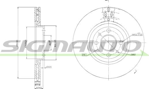 SIGMAUTO DBA252V - Əyləc Diski furqanavto.az