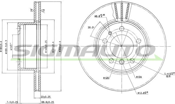 SIGMAUTO DBA211V - Əyləc Diski furqanavto.az