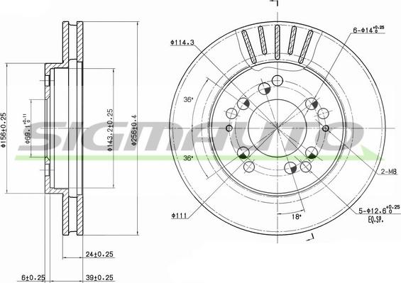 SIGMAUTO DBA761V - Əyləc Diski furqanavto.az