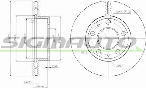 SIGMAUTO DBA768V - Əyləc Diski furqanavto.az