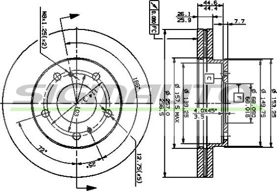 SIGMAUTO DBA722V - Əyləc Diski furqanavto.az