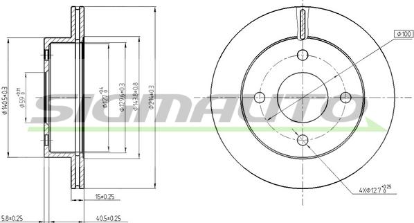 SIGMAUTO DBA770V - Əyləc Diski furqanavto.az