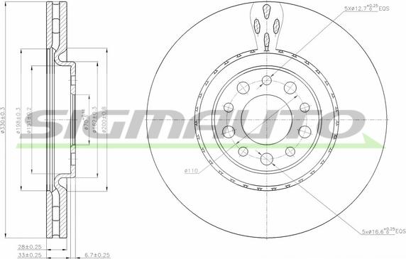 SIGMAUTO DBB455V - Əyləc Diski furqanavto.az