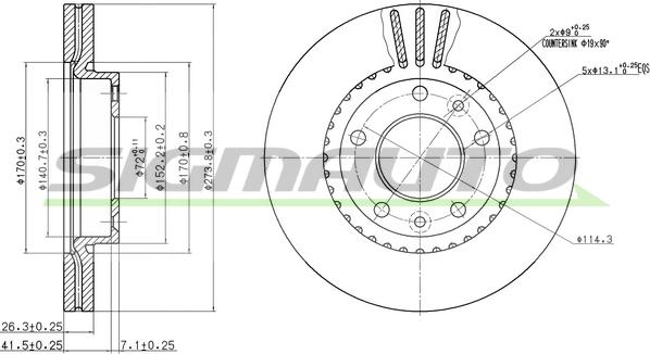 SIGMAUTO DBB460V - Əyləc Diski furqanavto.az