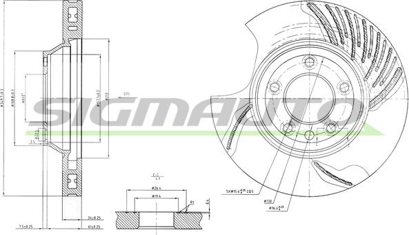 SIGMAUTO DBB408VLS - Əyləc Diski furqanavto.az