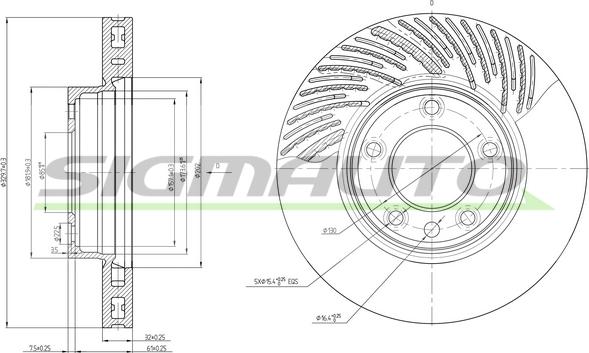 SIGMAUTO DBB591VLS - Əyləc Diski furqanavto.az