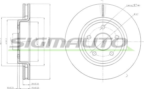 SIGMAUTO DBB593V - Əyləc Diski furqanavto.az