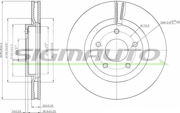 SIGMAUTO DBB589V - Əyləc Diski furqanavto.az