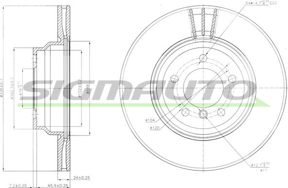 SIGMAUTO DBB535V - Əyləc Diski furqanavto.az