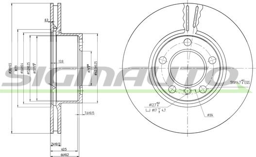 SIGMAUTO DBB536V - Əyləc Diski furqanavto.az