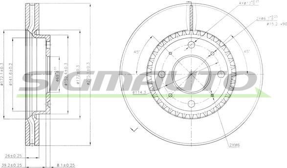 SIGMAUTO DBB528V - Əyləc Diski furqanavto.az