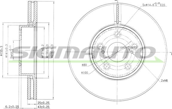 SIGMAUTO DBB575V - Əyləc Diski furqanavto.az