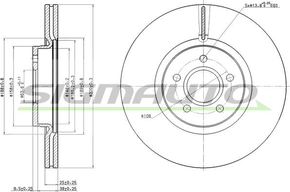 SIGMAUTO DBB649V - Əyləc Diski furqanavto.az