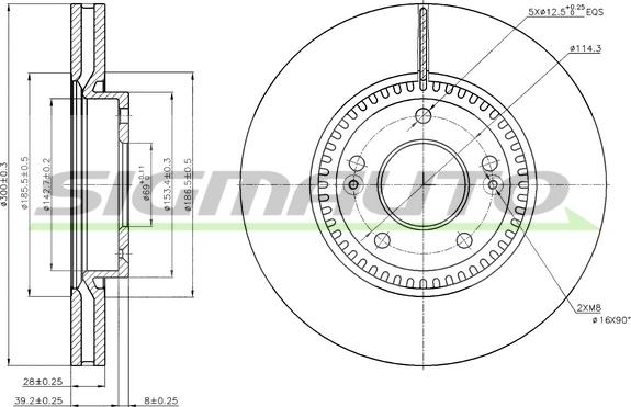 SIGMAUTO DBB630V - Əyləc Diski furqanavto.az