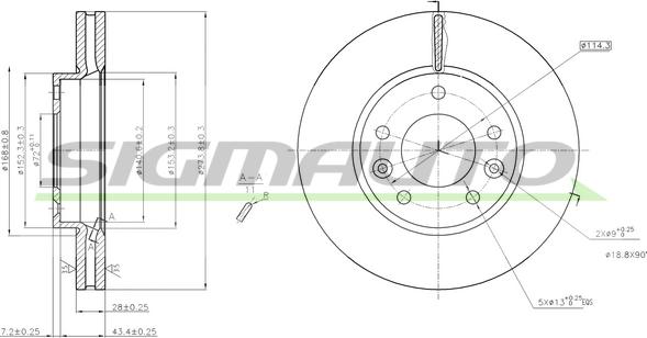 SIGMAUTO DBB629V - Əyləc Diski furqanavto.az