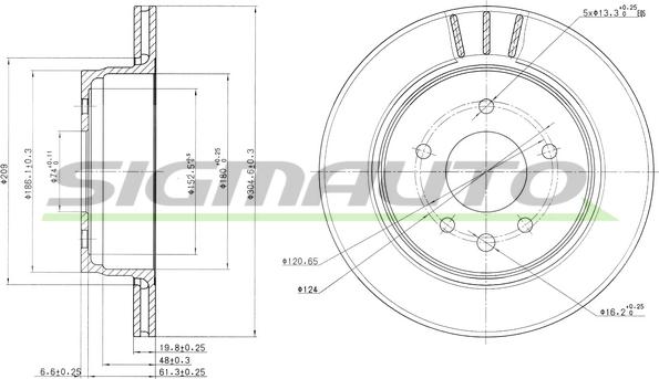 SIGMAUTO DBB004V - Əyləc Diski furqanavto.az