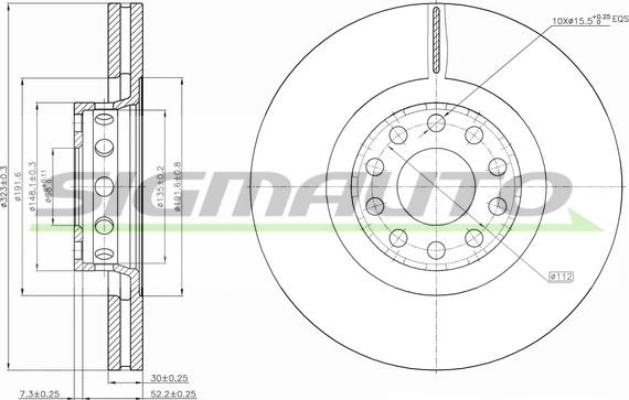 SIGMAUTO DBB150V - Əyləc Diski furqanavto.az