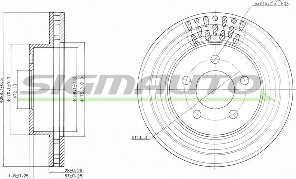 SIGMAUTO DBB184V - Əyləc Diski furqanavto.az