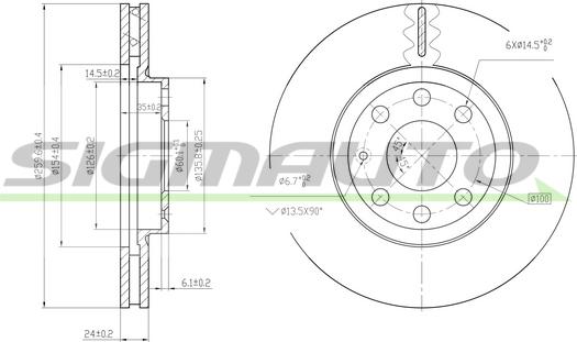 SIGMAUTO DBB131V - Əyləc Diski furqanavto.az