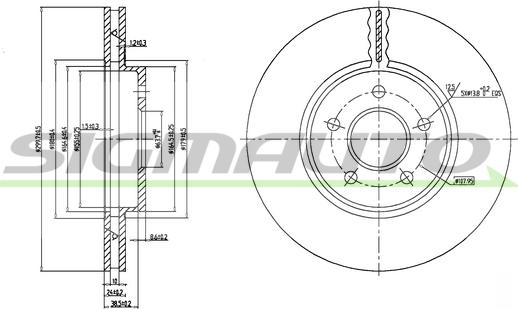 SIGMAUTO DBB125V - Əyləc Diski furqanavto.az