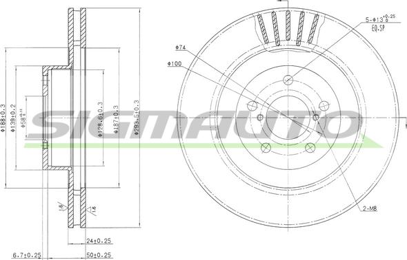 SIGMAUTO DBB175V - Əyləc Diski furqanavto.az