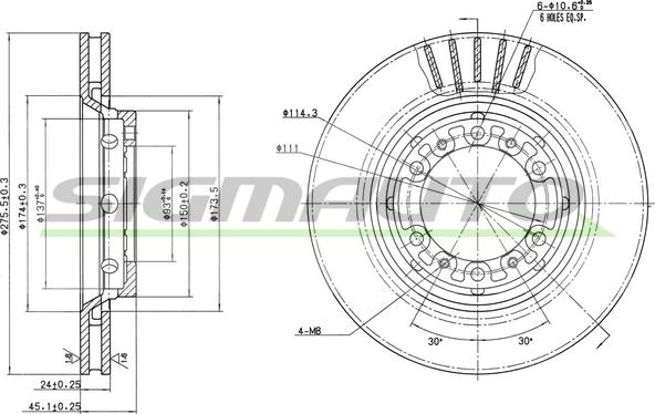 SIGMAUTO DBB892V - Əyləc Diski furqanavto.az