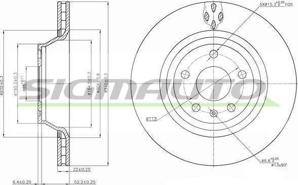 SIGMAUTO DBB849V - Əyləc Diski furqanavto.az