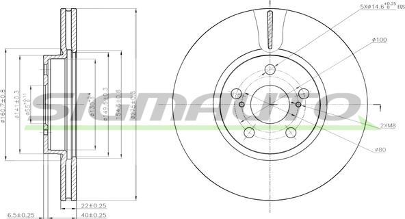 SIGMAUTO DBB865V - Əyləc Diski furqanavto.az